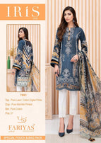 Fariyas Luxury Lawn Iris 2020 Pure Lawn Cotton Digital Prints Suits Catalog
