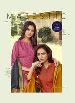 Lymi Majestic Readymade Top Bottom Dupatta Pair Catalog