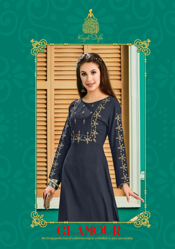 Kajal Style Fashion Galaxy Vol-1 Rayon Print Kurti With Sharara Skirt Catalog