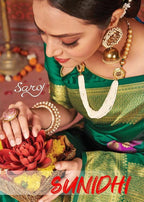 Saroj Sunidhi Lichi Jacquard Silk Traditional Wear Saree Catalog