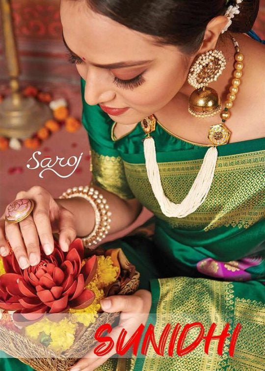 Saroj Sunidhi Lichi Jacquard Silk Traditional Wear Saree Catalog