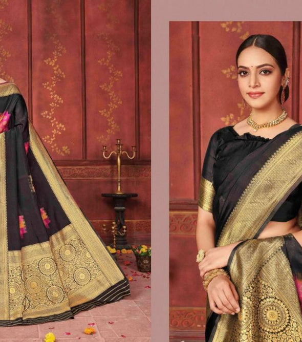 Saroj Sunidhi Lichi Jacquard Silk Traditional Wear Saree Catalog