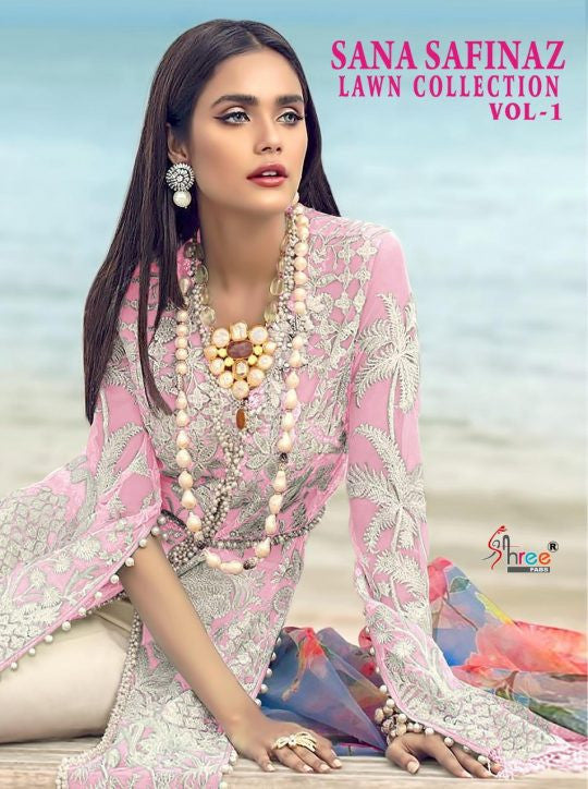 Shree Fabs Sana Safinaz Lawn Collection Vol-1 Pakistani Style Suits Catalog