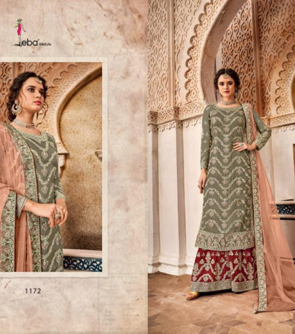 Eba Lifestyle Hurma Vol-33 Sharara Style Designer Suits Catalog