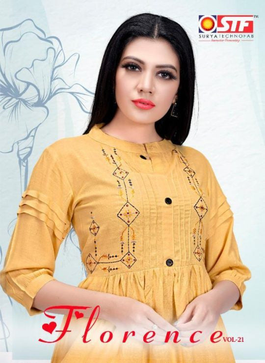 STF Florence Vol-21 Rayon Slub Stylish Short Tops Catalog