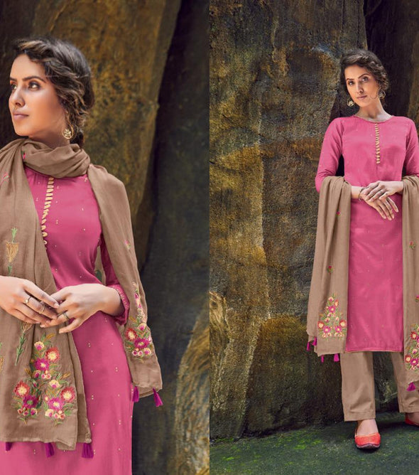 Deepsy Evergreen Jam Cotton Straight Suits Catalog