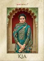 Rani Trendz Kia Chanderi Silk Straight Pattern Suits Catalog