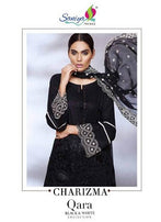 Saniya Charizma Qura Black And White Cambric Cotton  Salwar Kameez Collection