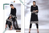 Saniya Charizma Qura Black And White Cambric Cotton  Salwar Kameez Collection