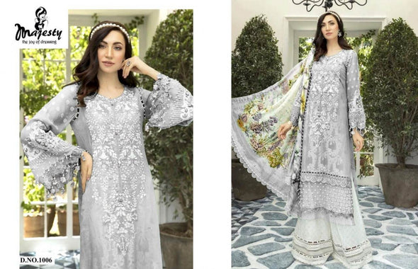Majesty Maria Jam Silk Cotton Pakistani Salwar Suits