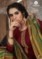 Kalarang Fashion Bindiya Jam Satin Dress Material Catalog