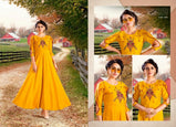 Shubh Nx Aayna Chinon Long Gown Style Kurti Catalog