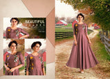 Shubh Nx Aayna Chinon Long Gown Style Kurti Catalog