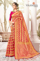 Vaamika  Fashion Kanjivaram Heavy Silk Festive Wear Saree Catalog Collection