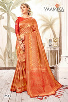 Vaamika  Fashion Kanjivaram Heavy Silk Festive Wear Saree Catalog Collection