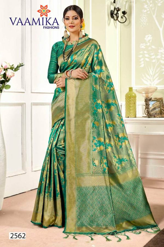 Vaamika Fashion Samparda Heavy Silk Festive Wear Saree Catalog Collection