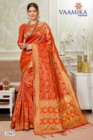 Vaamika Fashion Samparda Heavy Silk Festive Wear Saree Catalog Collection