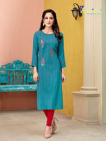 Karissa Vintage Heavy Rayon Straight Cut Kurti Catalog Collection