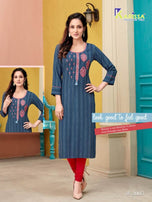 Karissa Vintage Heavy Rayon Straight Cut Kurti Catalog Collection
