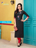 Karissa Vintage Heavy Rayon Straight Cut Kurti Catalog Collection