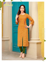 Karissa Vintage Heavy Rayon Straight Cut Kurti Catalog Collection