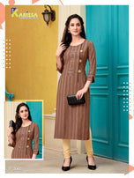 Karissa Vintage Heavy Rayon Straight Cut Kurti Catalog Collection