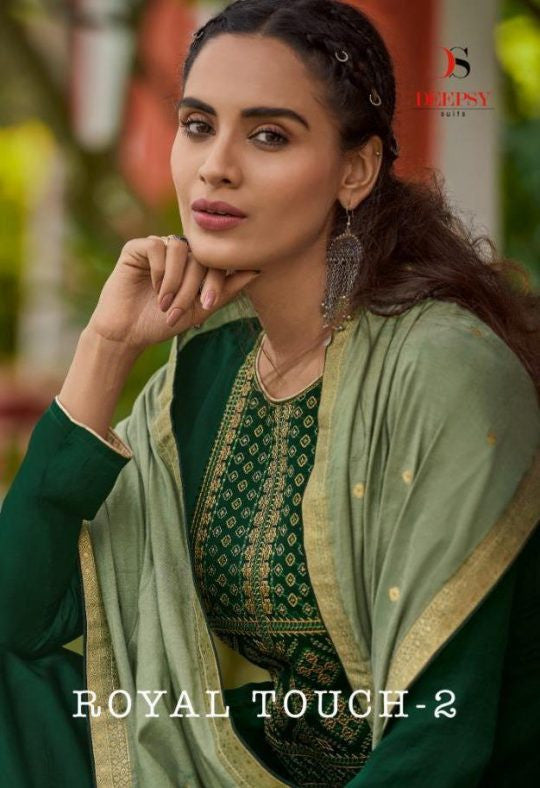 Deepsy Royal Touch Vol-2 Silk With Embroidery Work Suits Catalog