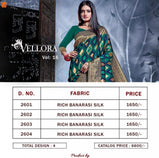 Vellora Vol-16 Patola Silk Saree Catalog Collection