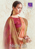 Shangrila Nidhi Silk Soft Crystal Silk Saree Catalog Collection