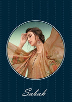 Karma Trendz Sabah Muslin Embroidered Deigital Print Plazzo Style Suits Catalog