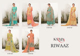 Karma Trendz Riwaaz 332 Series Heavy Maslin Digital Print With Work Suits Catalog