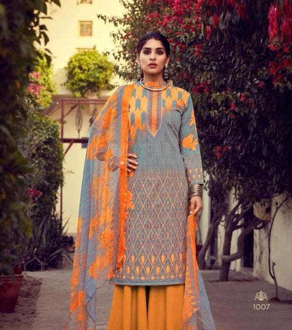 Jannat Summer Semi Lawn Cottn Dress Material Catalog