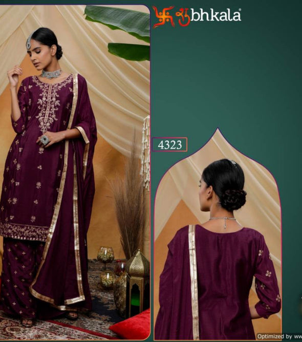 Shubhkala Flory Vol-8 Chinnon Festival Wear Designer Suits Catalog