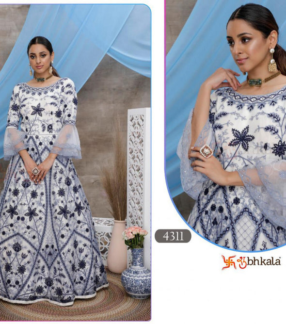 Shubhkala Flory Vol-7 Net Fabric Rich Look Gowns Catalog Collection