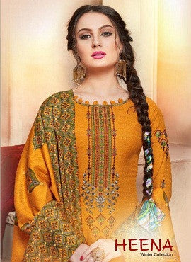 Heena Pashmina Winter Suits Catalog Collection 2020