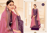 RSF Swag Vol-3 Silk Jacquard Plazzo Style Suits Catalog