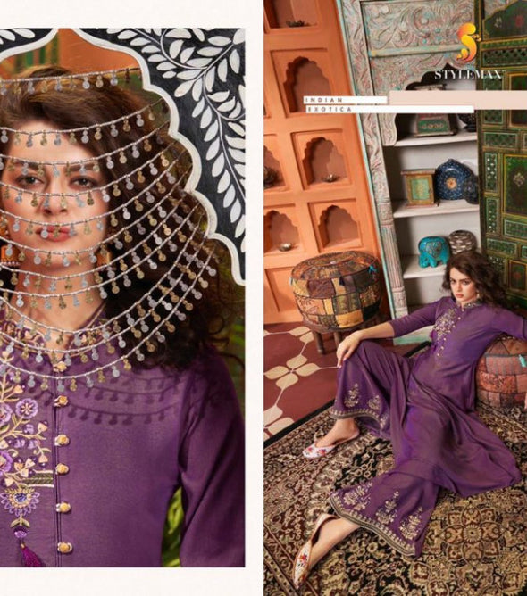 Stylemax Vintage Vol-4 Full Stitched Cotton Top Bottom Pair Catalog