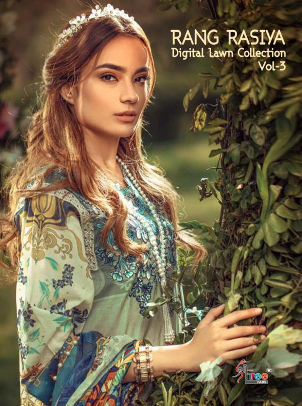 Shree Fabs Rang Rasiya Digital Lawn Collection Vol-3 Pakistani Style Suits Catalog