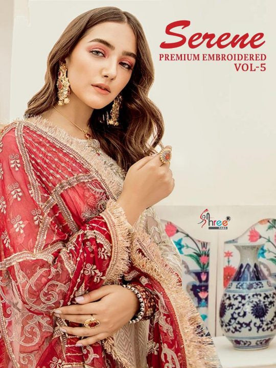 Shree Fabs Serene Premium Embroidered Vol-5 Pakistani Style Heavy Suits Catalog