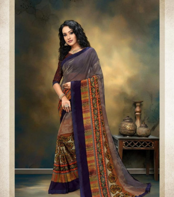 Haytee Fuzzy Pettron Vol-18 Dani Printed Saree Catalog