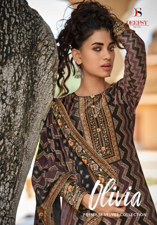 Deepsy Suits Olivia Premium Velvet Digital Print Suits Catalog Collection
