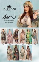 Jaffrani Textile Asifa Nabeel Luxury Lawn Pakistani Suits Catalog Collection