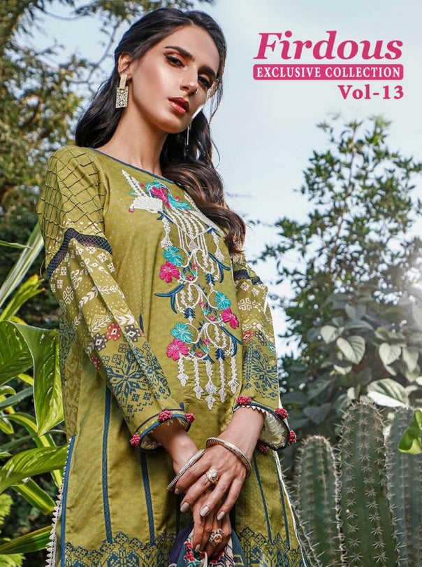 Shree Fabs Firdous Exclusive Collection Vol-13 Pakistani Style Dress Material Catalog