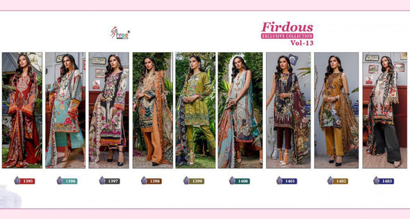 Shree Fabs Firdous Exclusive Collection Vol-13 Pakistani Style Dress Material Catalog
