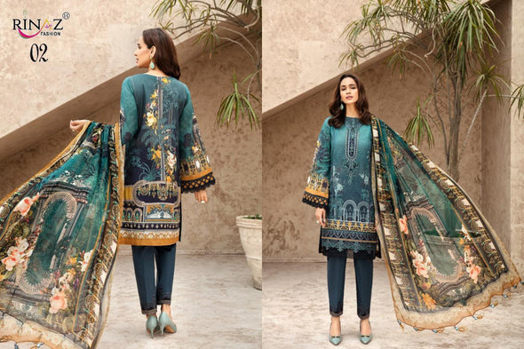 Rinaz Iris Lawn 20 Pakistani Style Suits Catalog Collection