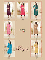 Manas Creation Priyal Vol-7 Rayon Kurti Catalog Collection