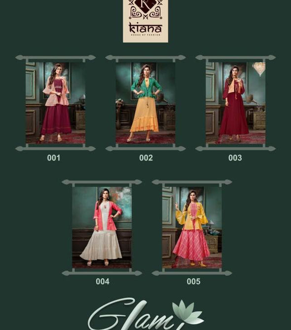 Kiana Glam Look Heavy Cotton Kurti With Jacket Pair Catalog Collection