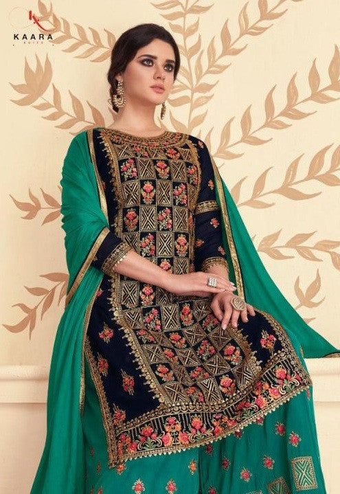 Kaara Maharani Georgette Sharara Style Salwar Suits Catalog