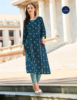 Lymi Grass Cotton Weaving Straight Pattern Kurti Catalog