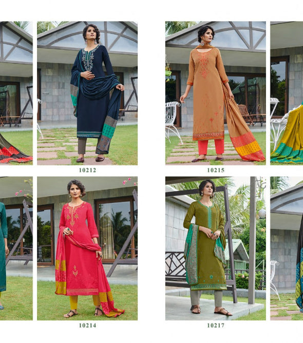 Kessi Ramiya Green Valley Cotton With Work Suits Catalog